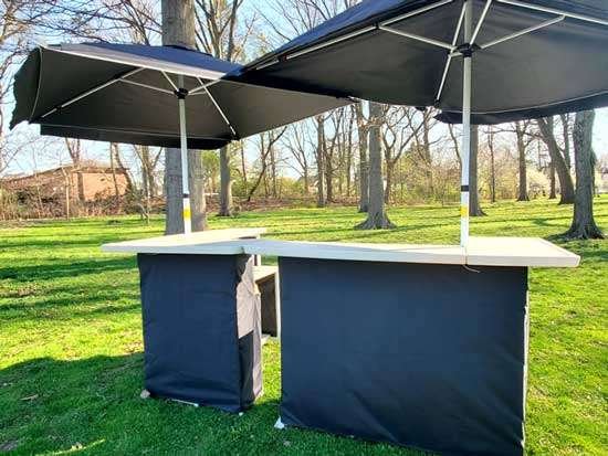 Party rental portable bar