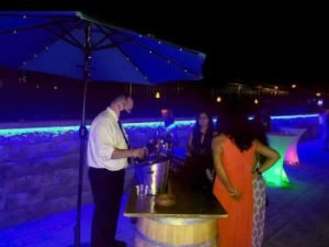 Professional bartender attendant a bourbon tasting at Bartenders Vip Mic event