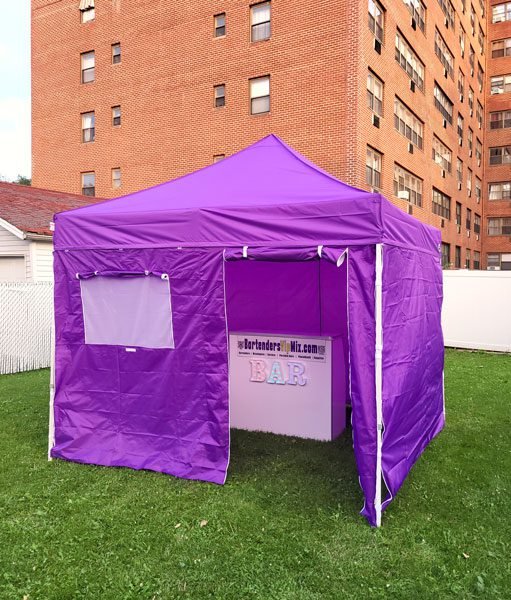 Easy pop up tent bartenders portable bar led cocktails tables for rent