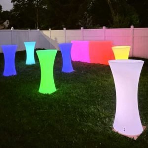 LED COcktail Tables for rent lounge private